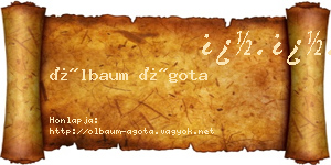 Ölbaum Ágota névjegykártya